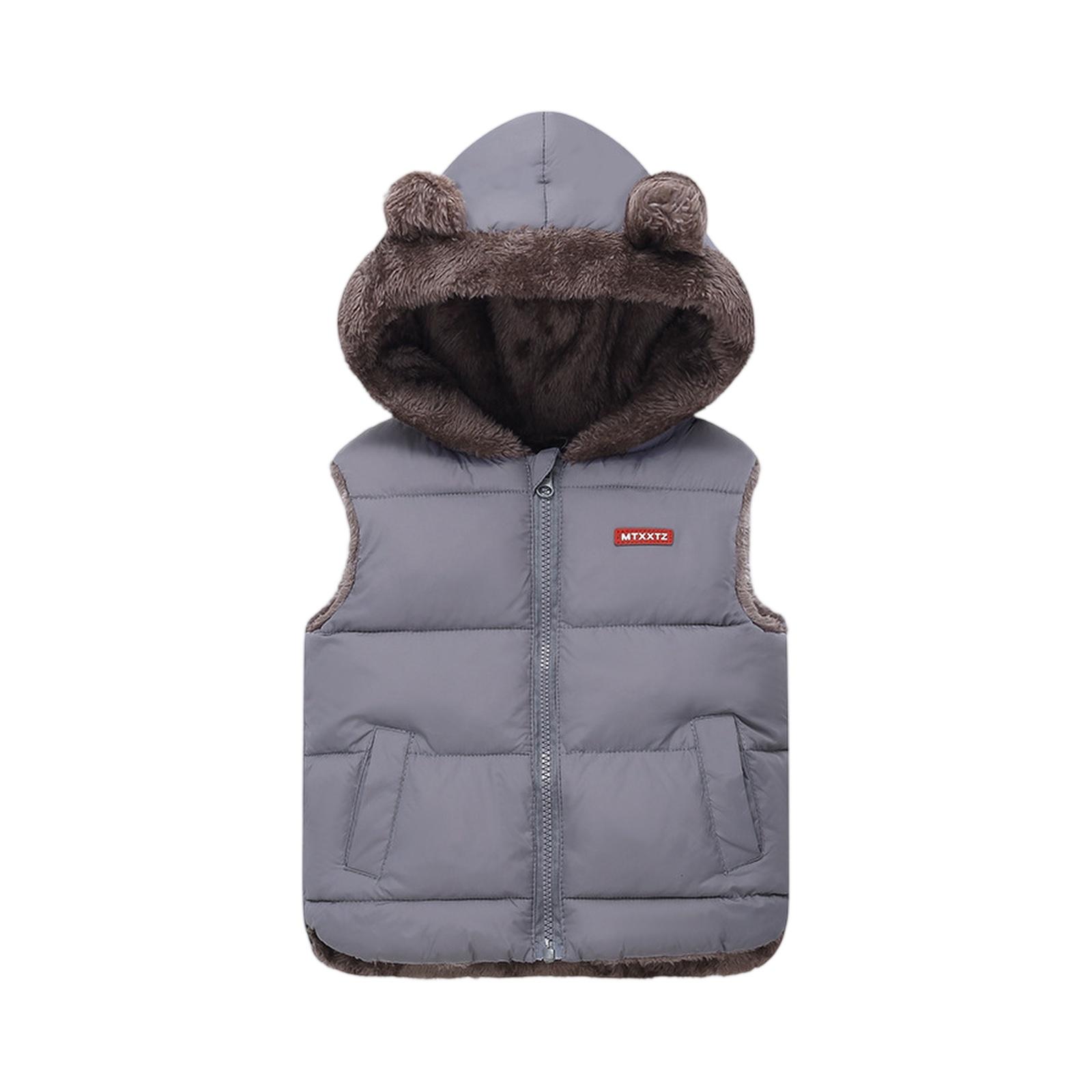 Детский зимний жилет - хлопковая стеганая куртка без рукавов 90