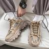 Fashion 2024 New Men Platform Sneakers Fashion Mesh Breathable Lace Up Chunky Shoes Trainers Trendy Sport Dad Shoes Zapatillas Hombre