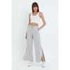 Women's Pocketed Slit Sweatpants Trousers