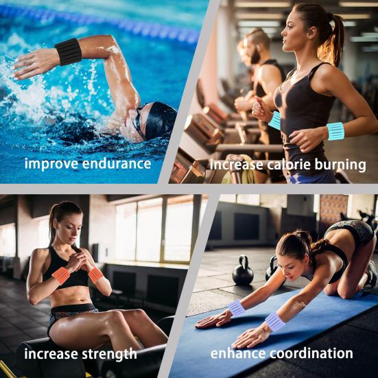 1 Paar Sport Gewichtsmanschetten Magnetisch Verstellbar Herren Damen Knöchel Handgelenk Gewichte Laufen Walking Yoga Pilates Fitnessstudio Arm Bein Workout Armband