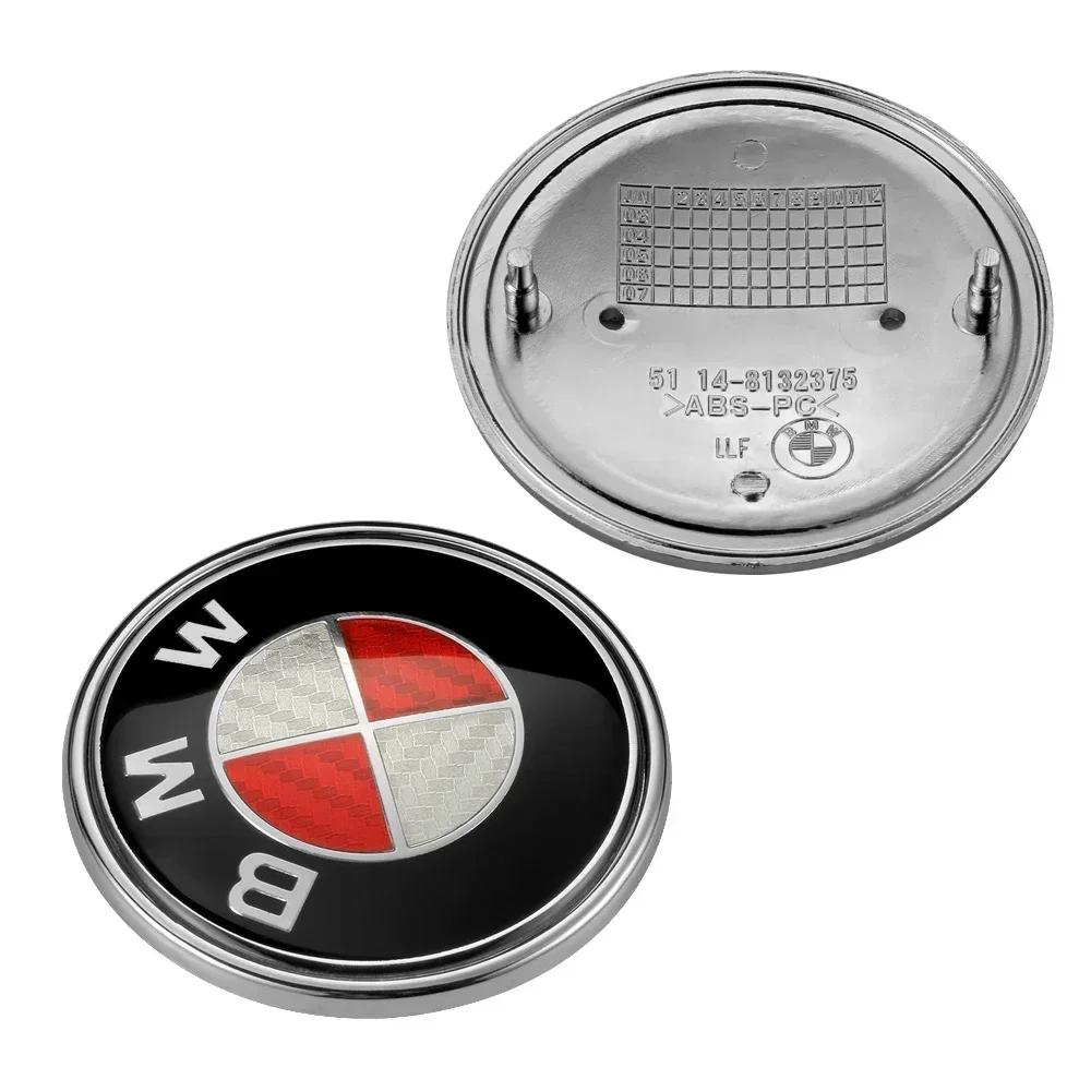 2 Pezzi 82mm 74mm Emblema Cofano Anteriore Auto Distintivo Bagagliaio Posteriore per BMW E46 E90 E60 F10 F11 F20 F30 F34 F01 G20 G21 G31 G60 X1 X3 X5 X7