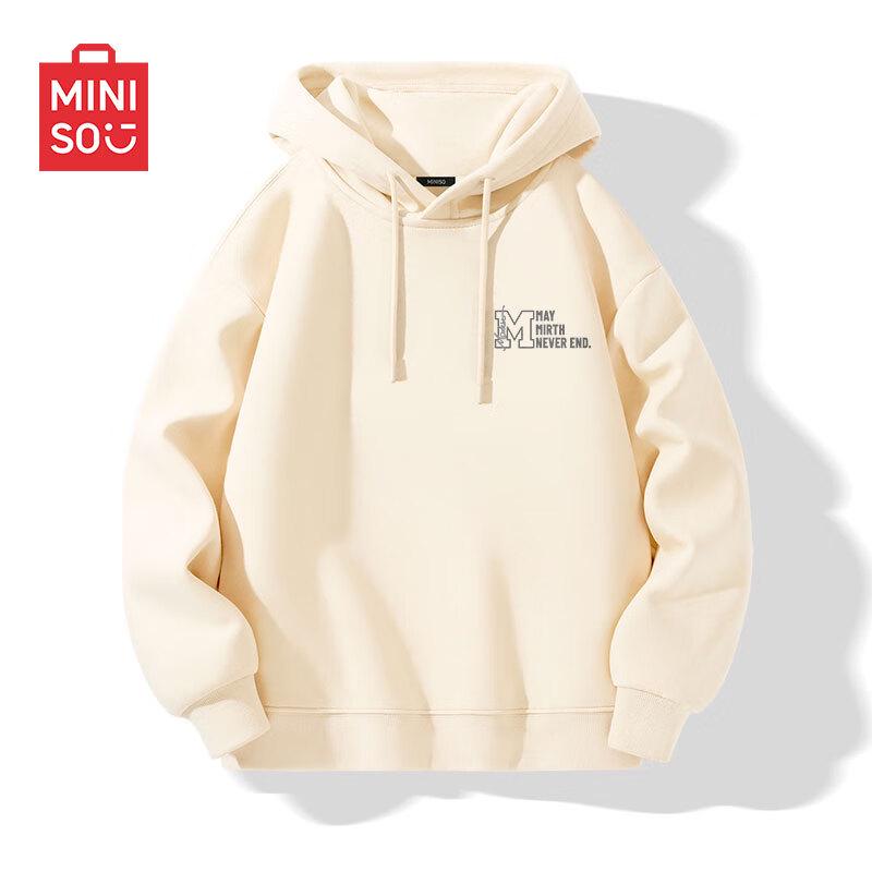 MINISO Men's Heavyweight Loose Fit Hooded Sweatshirt