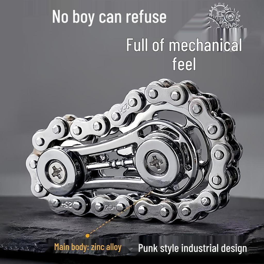 Metal Gear Linkage Fidget Spinner - Mechanical Stress Relief Toy