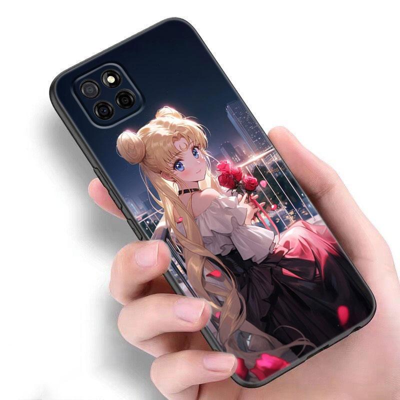 Японский мультяшный чехол Sailor Moom для телефона Samsung A13 A32 4G A23 A25 A34 A35 A52S A53 A54 A55 A73 A12 A14 A15 A31 A33 A50 A51 A72