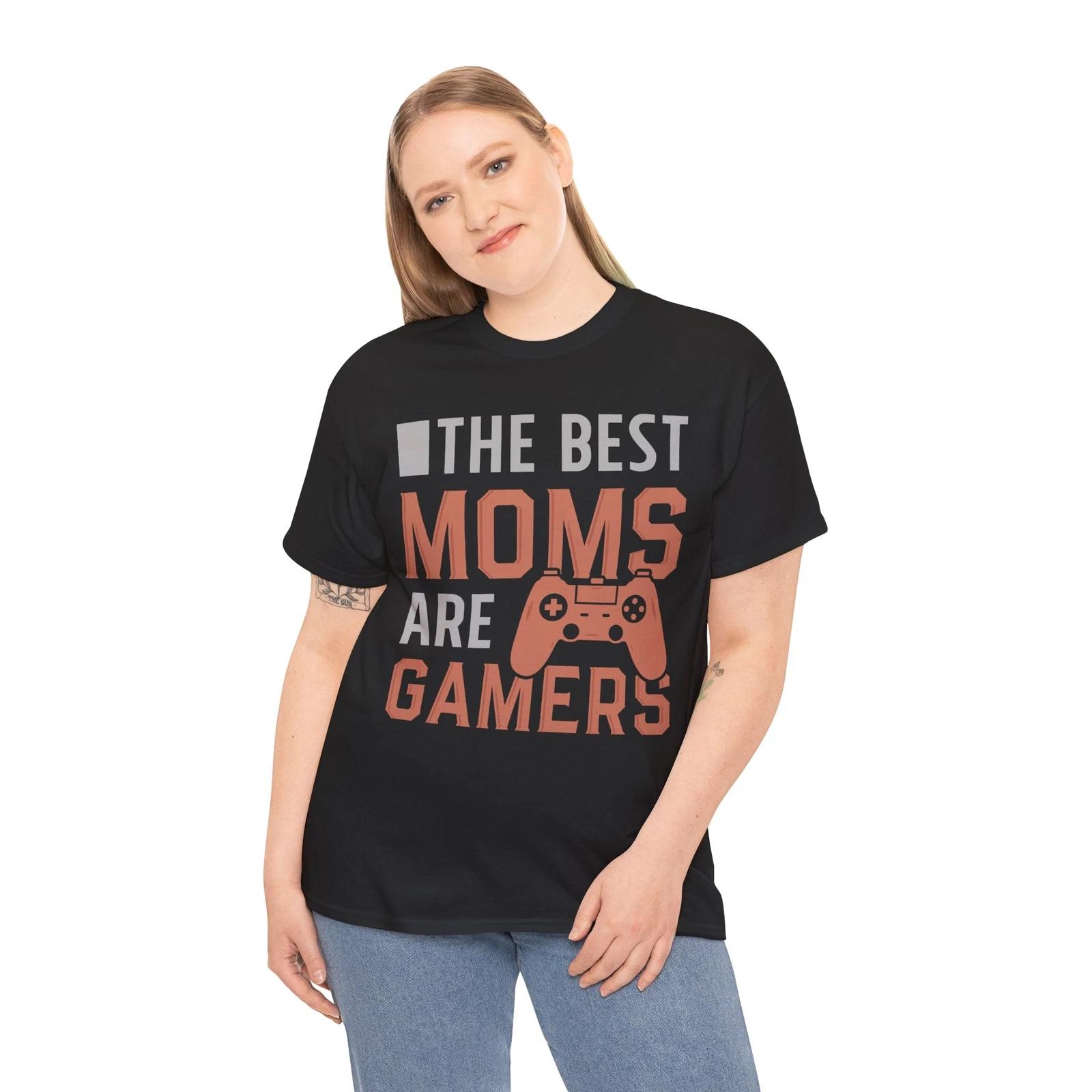 

The Best Moms are gamers T-Shirt | Retro Video Game Tee | Funny Gaming Shirt S