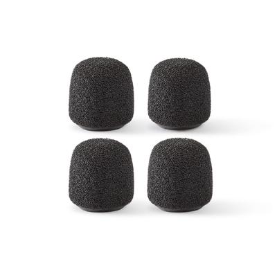 Shure Foam Windscreen Snap Fit WL185m WL184m WL183m Lavalier Microphone Pin Microphone Black 4 Pieces RK187WS-B []
