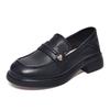Platform women's autumn new thick heel soft leather soft sole small leather shoes comfortable and versatile single shoes