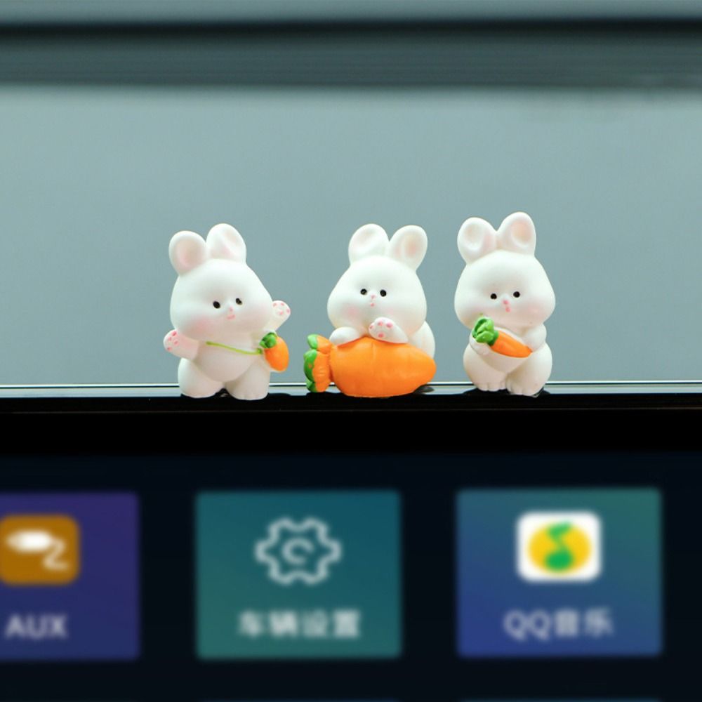 Cute Rabbit Micro Ornaments Resin Rabbit Toys Bunny Miniature Figurines Office