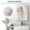 50 X 70 Cm Anti-Fog LED Bathroom Mirror, with Bluetooth and Clock - Silver Tone