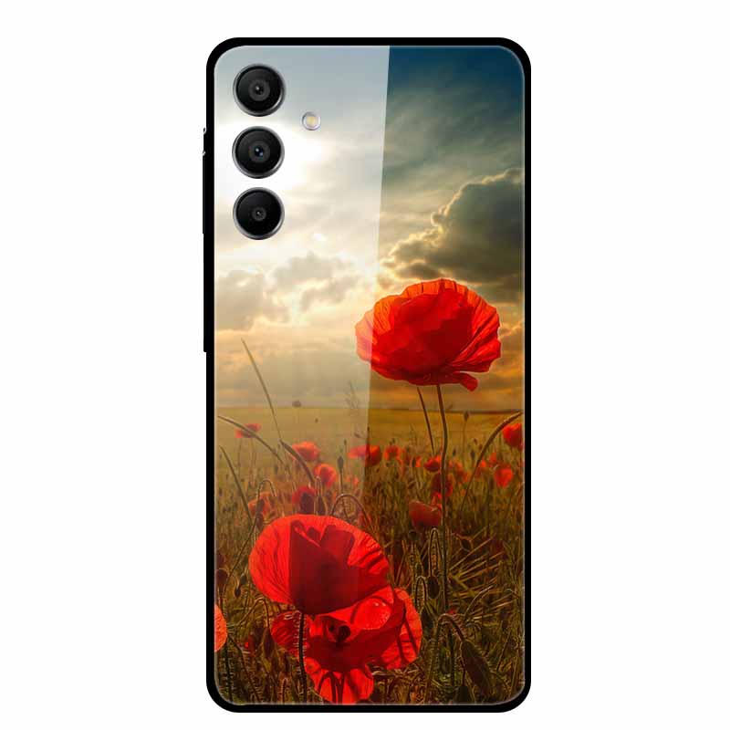 Tempered Glass Case for Samsung Galaxy A16 5G Back Cover Hard Case for SamsungA16 Phone Case Fundas Cool Protective Cute Bumper