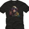 Unisexs Funny Cool Monkey Print T Shirt Cartoon Chimp Peace Sign Animal For Boys Shirtns Unisex Sizes S 5xl Vintage