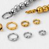 50PCS Stainless Steel Double Hole Linking Circles Sophisticated Craft Rings Connector Rings with Two Holes for Jewelry Assembly