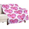Pink Frangipani Flowers Throw Blanket Warm for Winter Luxury Throw For Decorative Sofa Blankets Ands Blankets