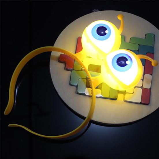 Shining Big Eyes Alien LED Hair Band Halloween Party Ball Concert Headwear Prop