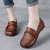 2025 New Red Ballet Flats Ladies Cow Leather Loafers Women's Luxury Moccasins Business Office Shoes Mother Travel Flats Woman