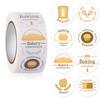 100-500pcs Kraft Paper Handmade with Love Stickers Thank You Sticker for Baking Packaging Envelope Seals Small Business Stickers