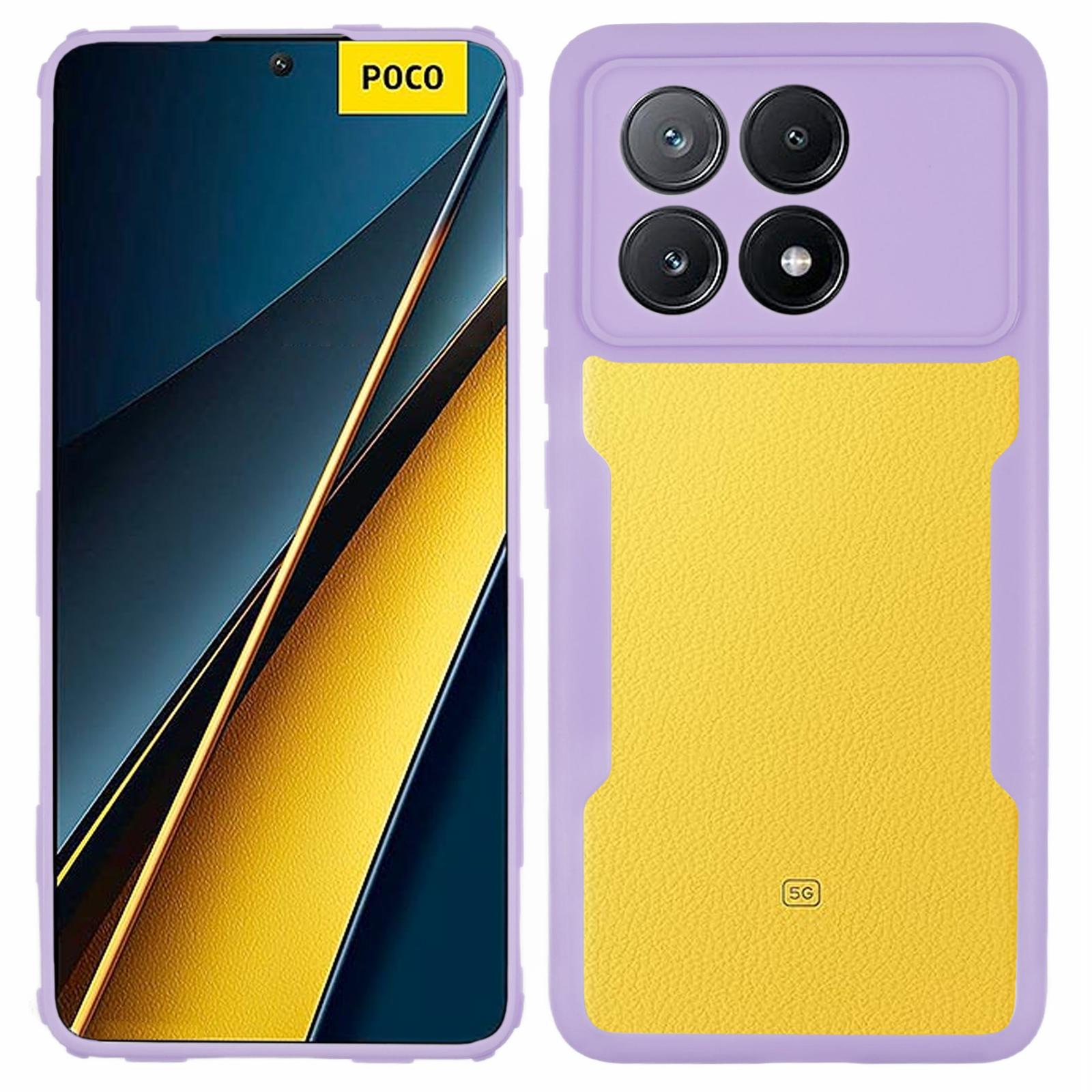 

For Xiaomi Poco X6 Pro 5G/Redmi K70 5G/K70E 5G Case Acrylic+TPU Clear Phone Cover with PET Screen Film Purple