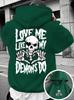 American Retro Gothic Skeleton Heart Double-sided Printed Men Hip Hop Sports Hoodie Soft Loose Trendy Athletic Top