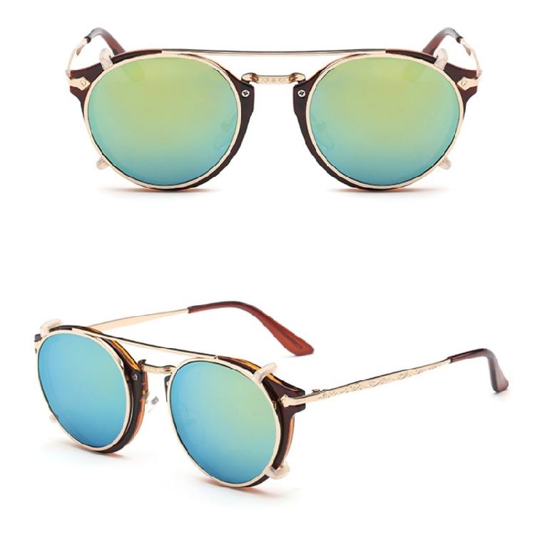 Fashion Round Frame Sunglasses Eyeglasses For Men Women With UV400 Shielding And Outdoor Motorcycling Driving Eyewear