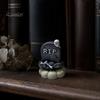 Seasonal Home Accents Spooky Halloween Figurine, Small Resin Rotating Ghost Skull Pumpkin Gravestone Figurines for Tiered Tray Statue, Collectible