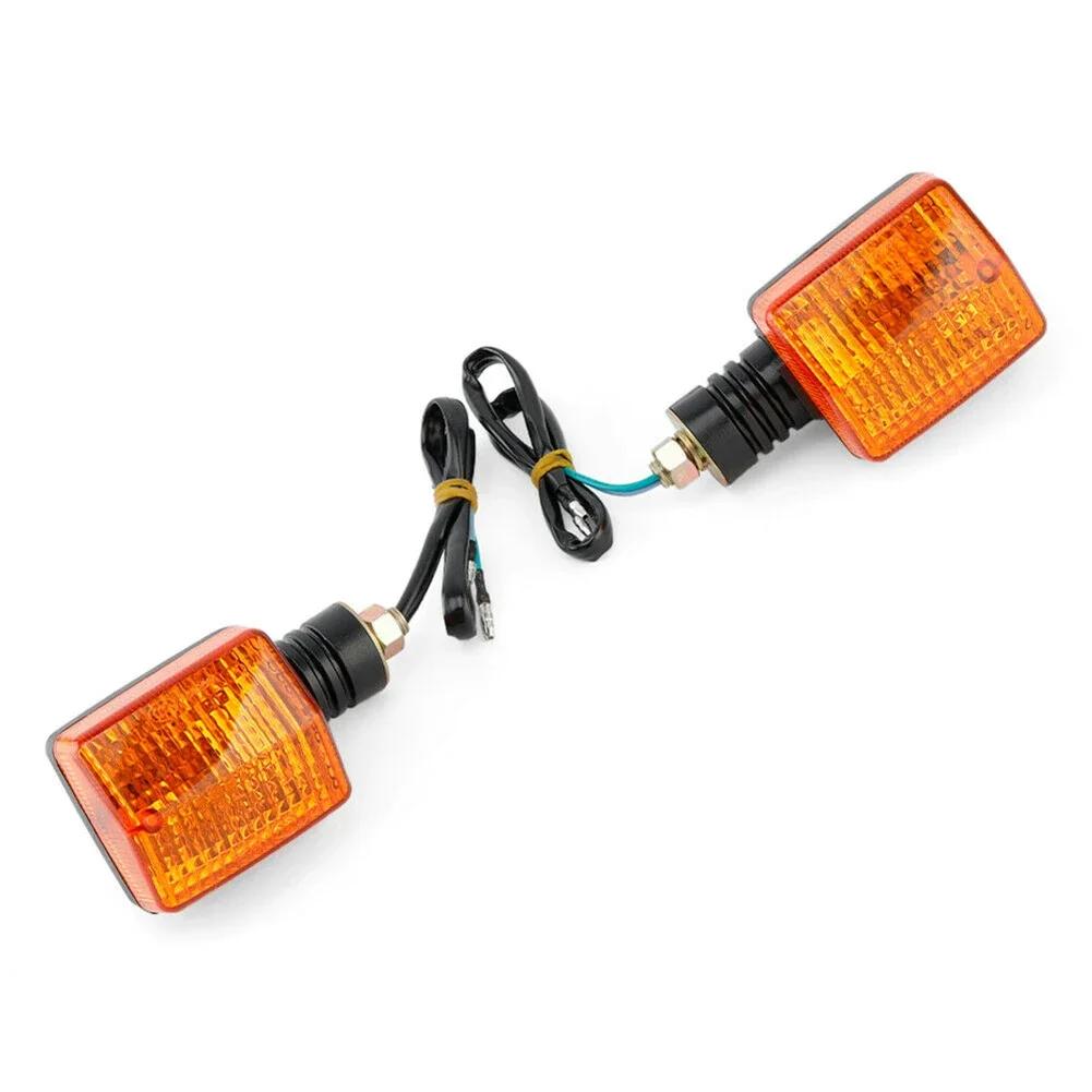 2pcs Lights For Honda CB 250 350 400 500 650 900 Shadow 750 Black/Amber MOTORCYCLE TURN SIGNALS CB250