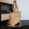 Nylon Tote Bag Women Casual Shoulder Bag with Zipper Pocket for Daily Use