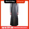 PVC Waterproof Oil-proof Apron Labor Protection Black Leather Factory Working Apron Thickening Waist Lengthened
