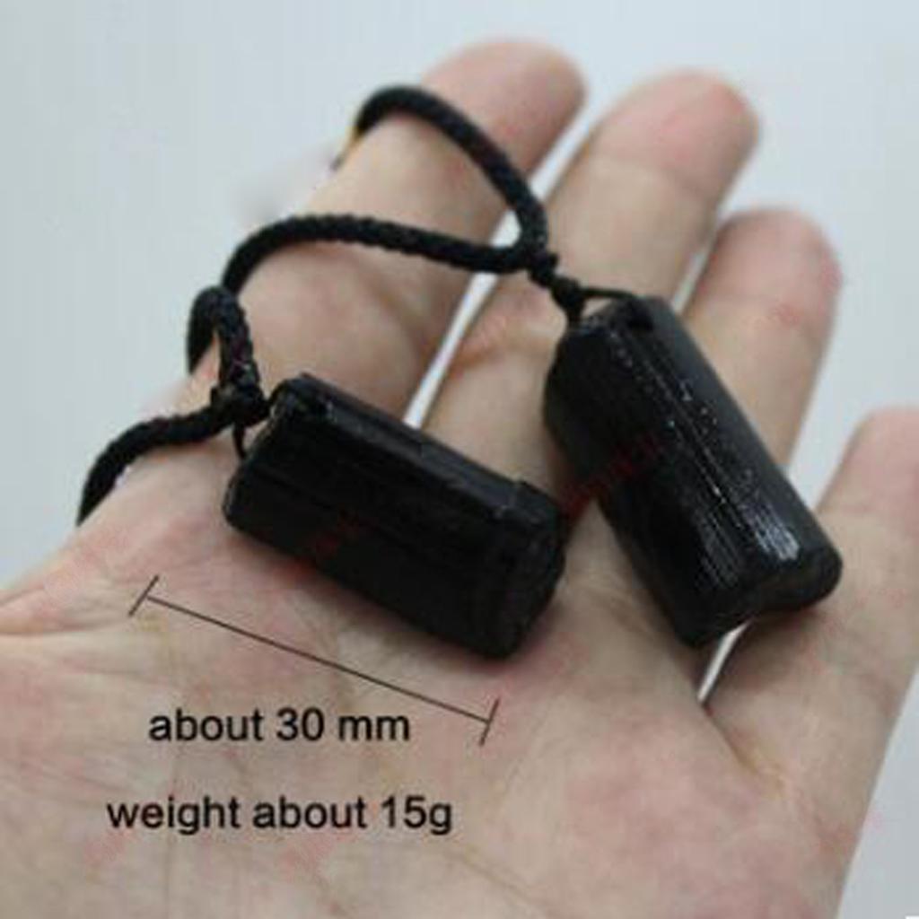 Positive Energy Healing for Raw Gemstone Necklace Black Stone Pendant Necklace G