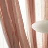 100% Linen Curtains for Window Farmhouse Living Room Rod Pocket Drapes Light Filtering Curtain Children Bedroom Environmental