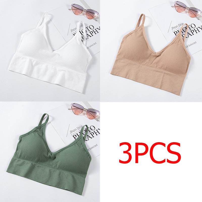 Women Tank Crop Top Seamless Underwear Female Crop Tops Sexy Lingerie Intimates  Removable Camisole