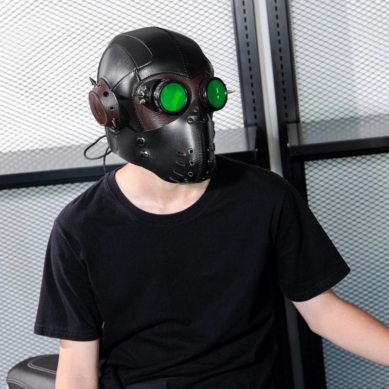 Gothic Steampunk Mask With Breathable Material For Cosplay Enthusiasts Motorcycle Riders Party Punk Style Mask