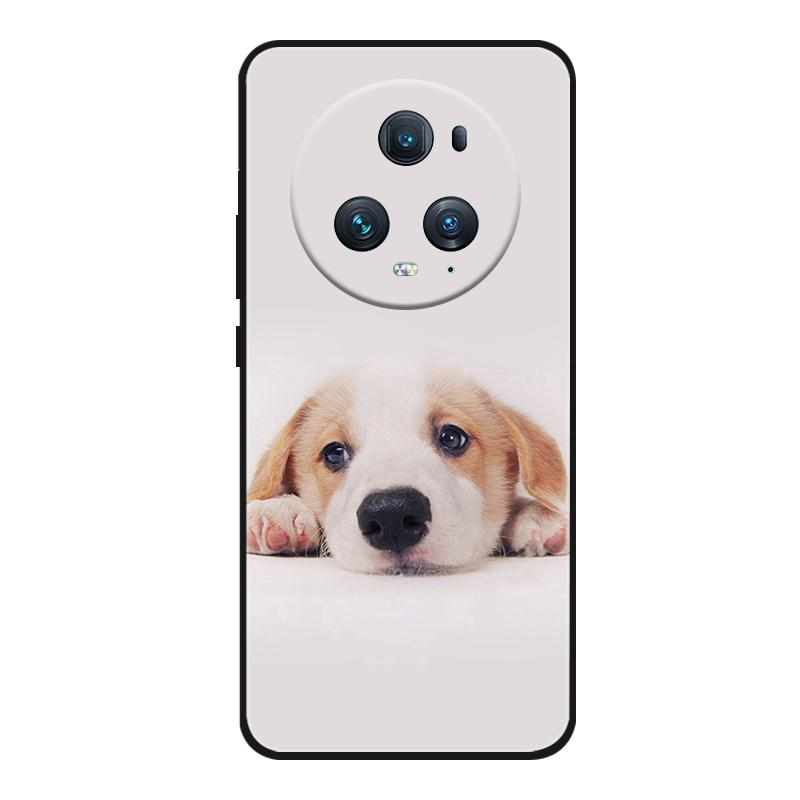 Funda For Honor Magic 5 Pro Phone Case Cute Cartoon Cat Black Silicone Soft Back Cover Case For Honor Magic5 Pro Case PGT-AN10