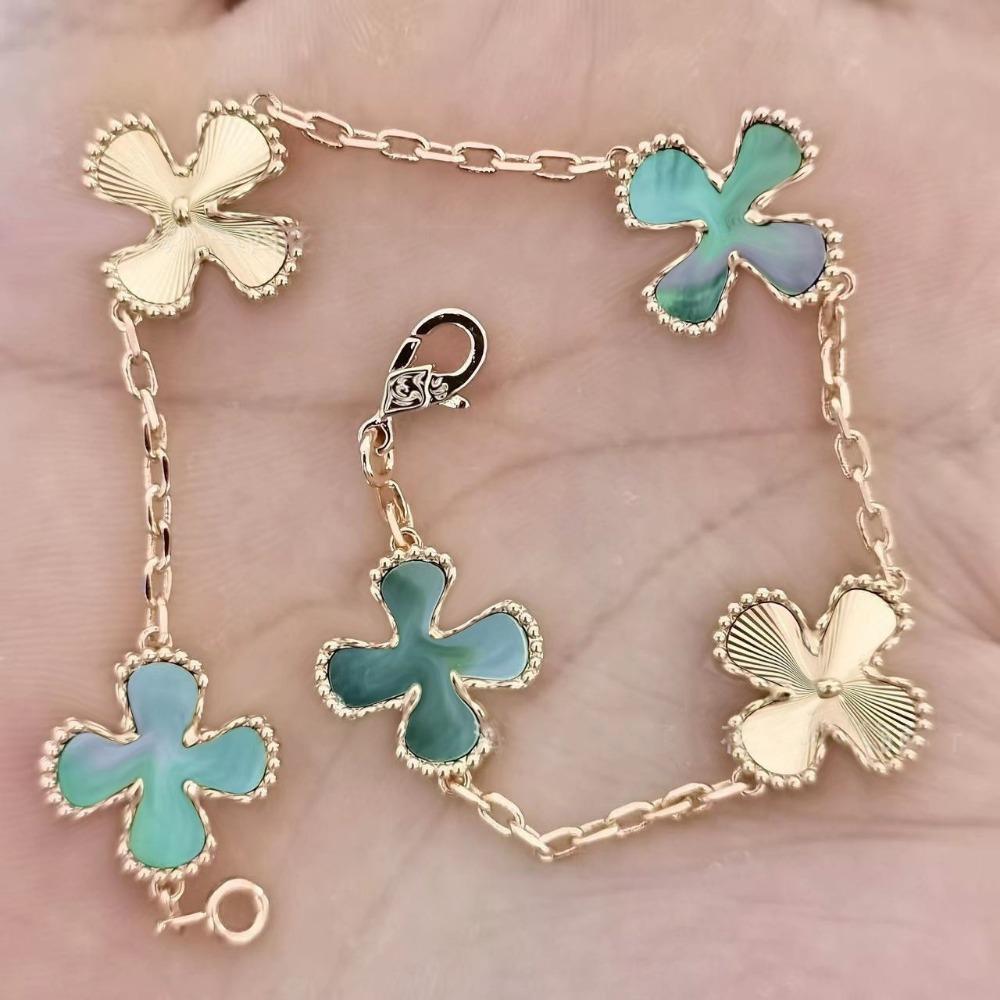 High Version Four-leaf Clover Bracelet Female Mother-of-pearl Agate Five-flower Ladies Bracelet