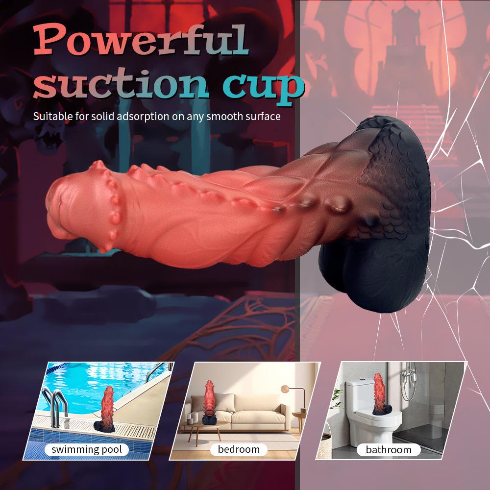 Muscle God's New Anal Plug Shaped Silicone Dildo Soft Mixed Color Female Simulation Masturbator