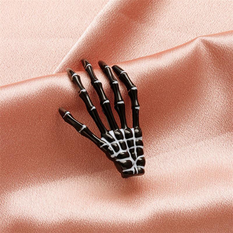 Harajuku Gothic Skull Hand Bone Hair Clip - Bloody Skull Grip