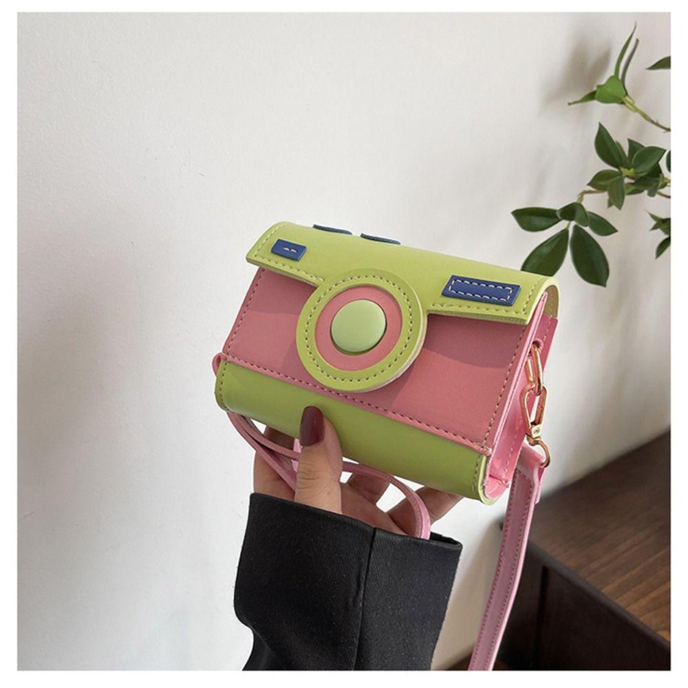 PU Small Square Bag Cartoon Box Bag Portable Camera Bag  Girls