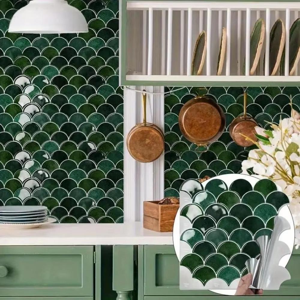 Self Adhesive Imitation Wall Tiles PVC Kitchen Backsplash New Wall Stickers  For Home Decor