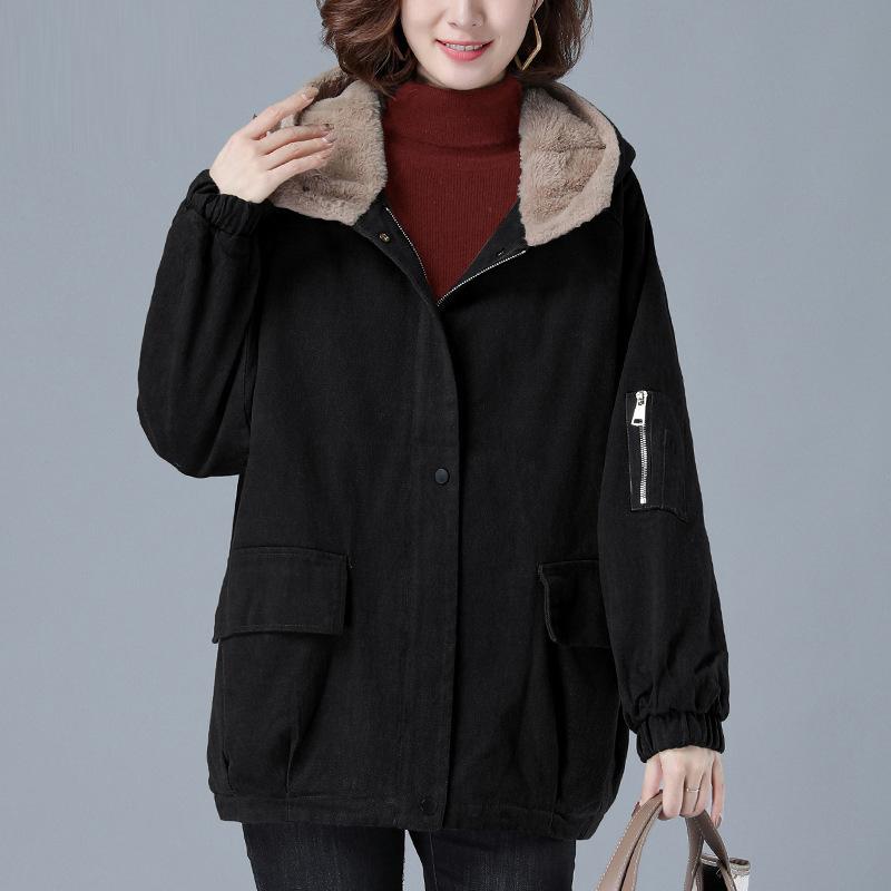 

Женская зимняя одежда больших размеров из хлопка Tide Cotton Jacket Thicked Padded Jacket XXXXL