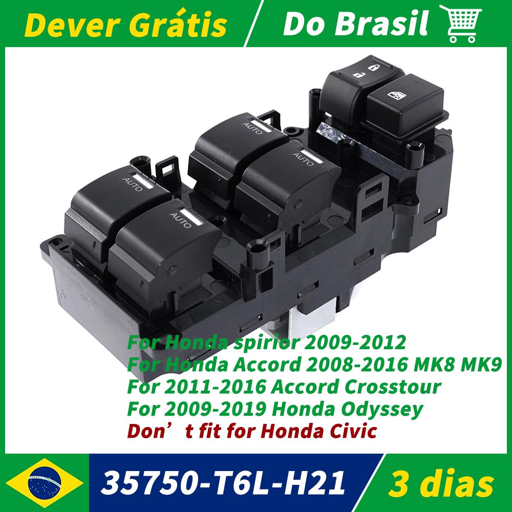 For Honda HRV 2015-2018 35750-T6L-H21 Accord Odyssey Auto Power Window Control Switch Lifting Door Lock Car Part Accessories 35750-T6L-H21