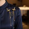 Delicate Design Phoenix Brooch Long Fringe Bird Lapel Pins Fringe Brooches  Women Fashion