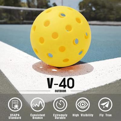 Pickleball 74MM Duurzaam 40 Gaten Buiten 6/12/24 Stuks Pickleballs 26g Buiten voor Competitie pickleball Pakken met Pickleballs