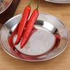 Stainless Steel Dish Plate Thickened Metal Multifunction Round Dinner Plate for Home Restaurant Outdoor Camping