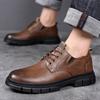 2025 Four-season Tooling Shoes Men's Business Leather Shoes Men's Casual Driving Shoes Soft-soled Shoes