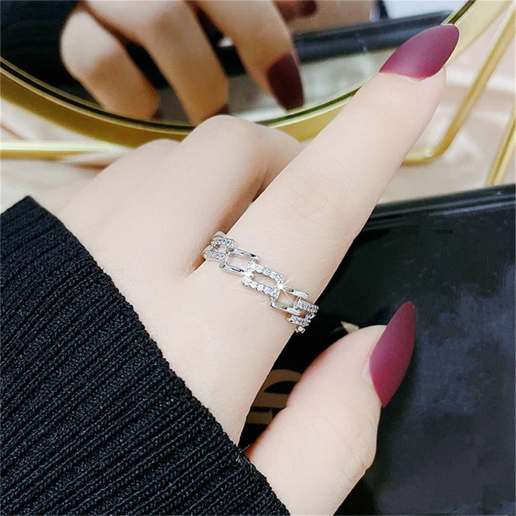 Damen Geometrischer Ring Verstellbare Öffnungsringe Dating Hand Mutter Schmuck für Geburtstagsfeier Bankette Geschenke