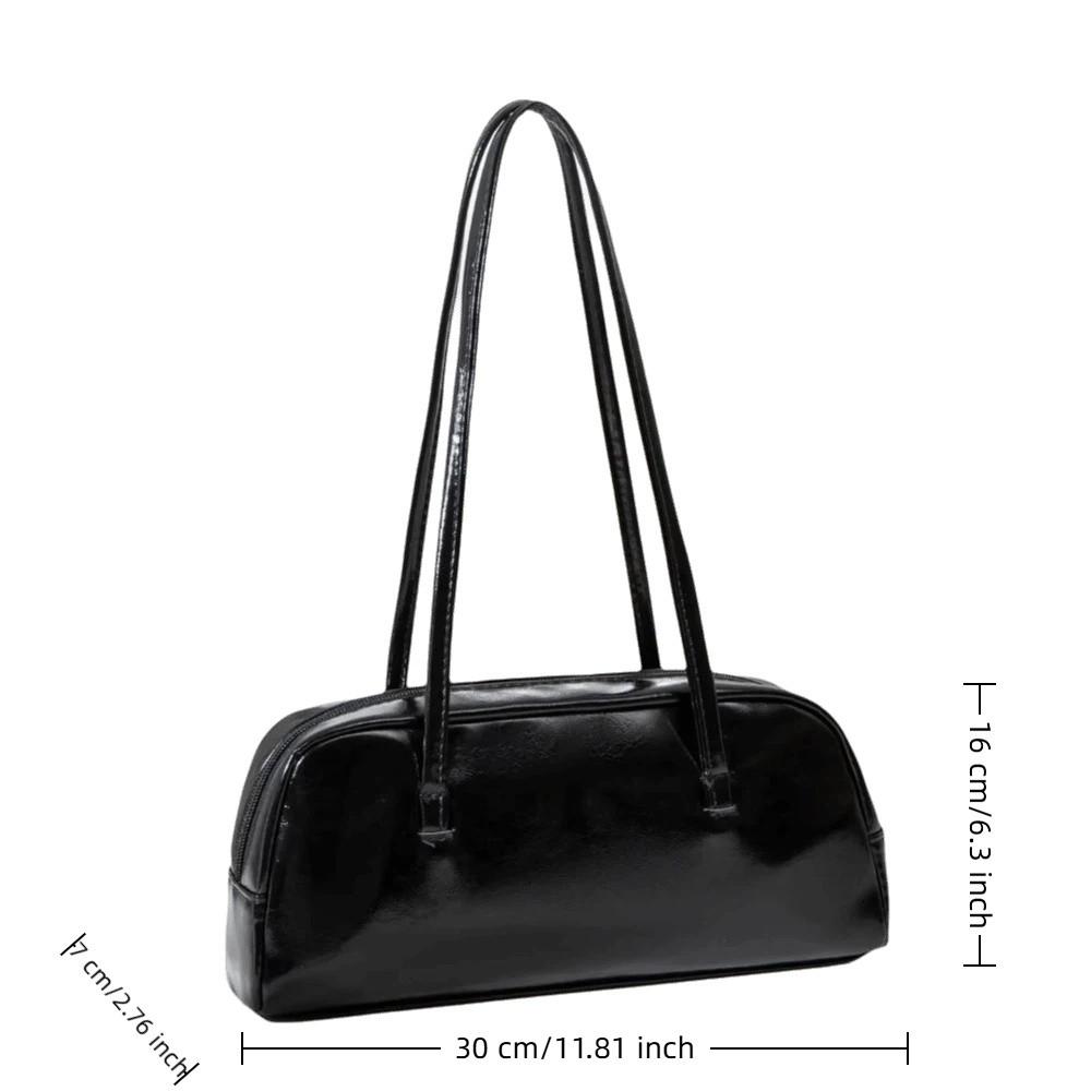 Zipper Closure French Stick Bag Large-Capacity Single-Shoulder Bag Boston Underarm Bag  Travel