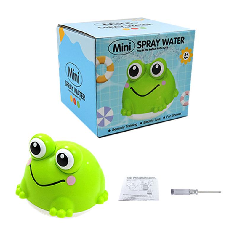 Automatic Induction Frog Spraying Bath Toy with Rotating Light