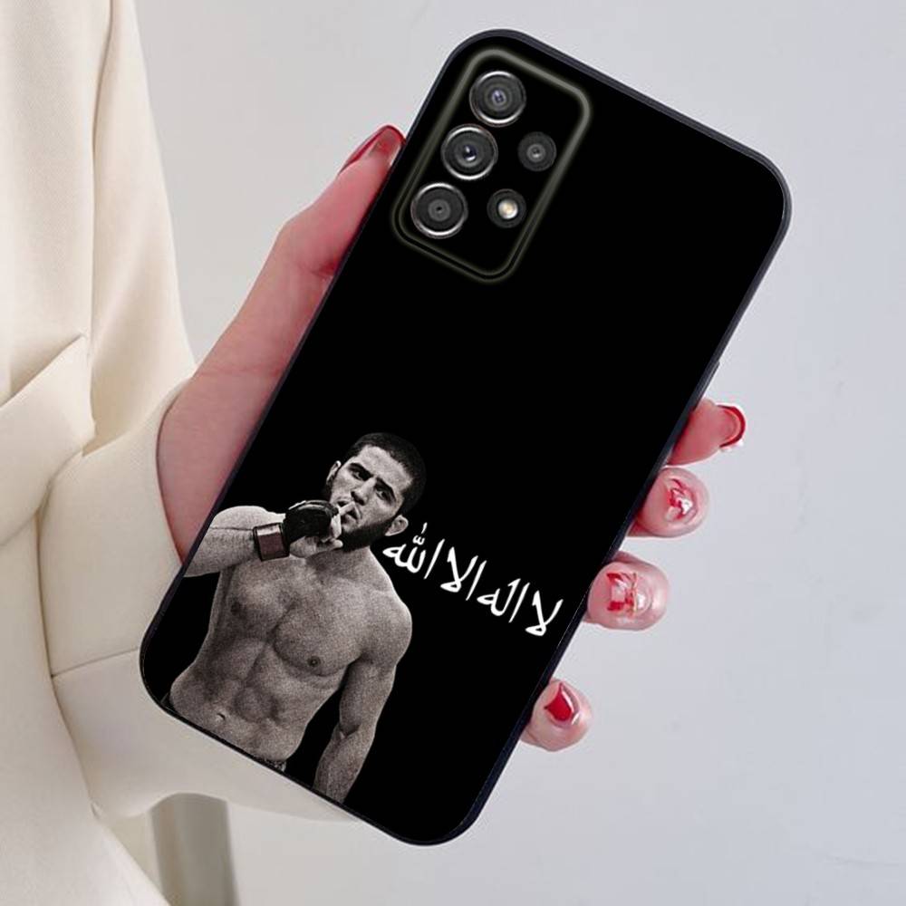 P4P Islam M-Makhachev Handyhülle Für Samsung S24,21,22,23,30,Ultra,20,Plus,Note,10,9,Schwarze weiche Silikonhülle