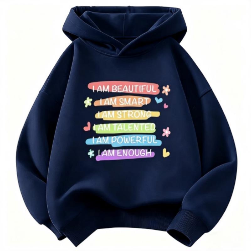 Spring Autumn Kids Hoodie Sweatshirt Lovely Fashion Letter Graphic Print Casual Boys and Girls' Daily Wear