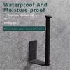 New Self Adhesive Paper Towel Holder Punch-free Stainless Steel Paper Roll Holder Silver Black Wall Mount Hook