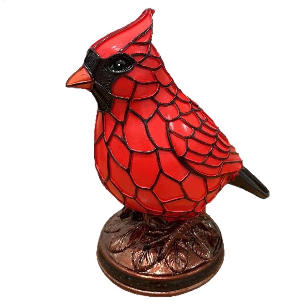 Bird Lamps Red Bird Night Light Ornaments Soft Light Eye Protection Creative Animal Table Lamp For Study Bedside Table Decor